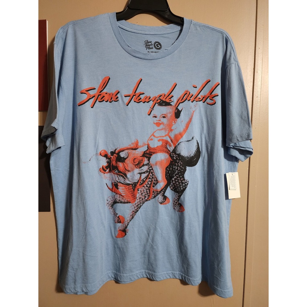 Stone Temple Pilots Jubilee Tour Graphic Tee XL Light Blue